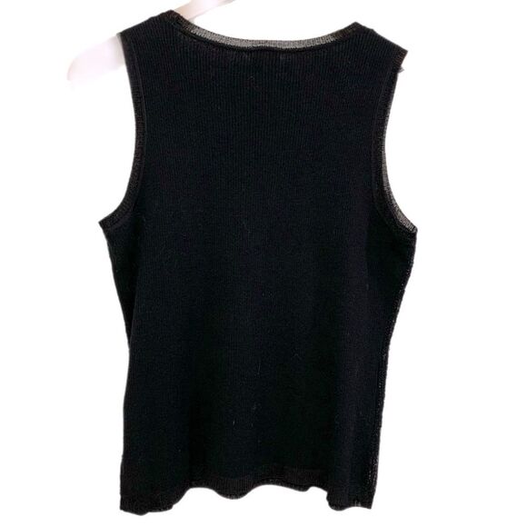 CHICO’S Sequins Tank Top Women’s Small Black. - Picture 2 of 10